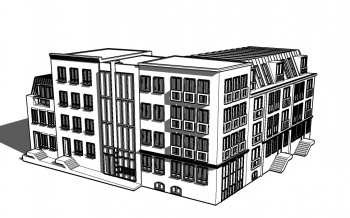 project 4: apartment building, Hogerijndijk, Woerden, Netherlands - modeled January 2007